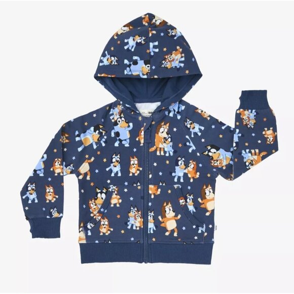 NEW!! Little Sleepies Bluey Dance Mode Zip Hoodie Size 4T